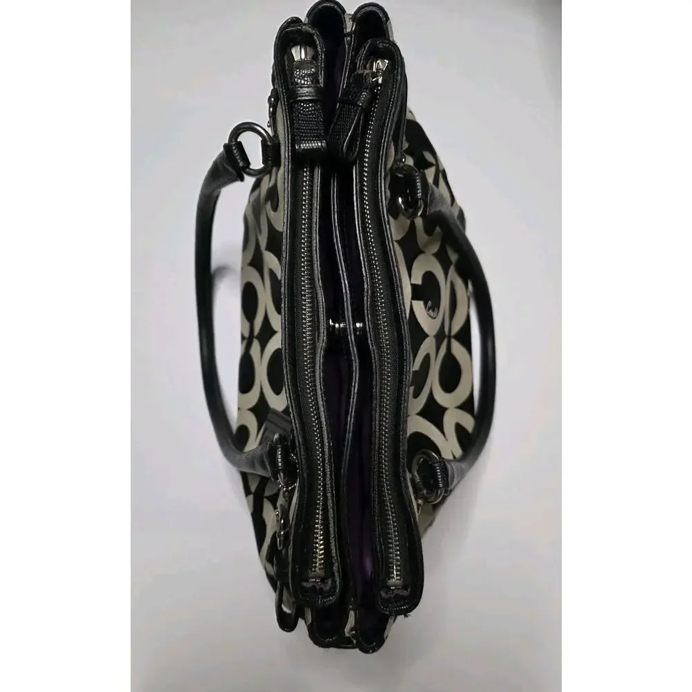 Coach Madison Signature C Sophia Satchel Bag J1220-22344 Black & GRAY